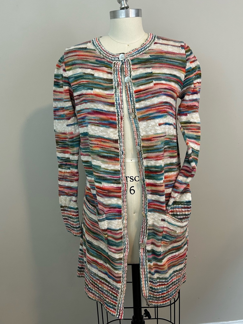 Peruvian Connection Southwestern Cardigan Duster Sweater Sz XS